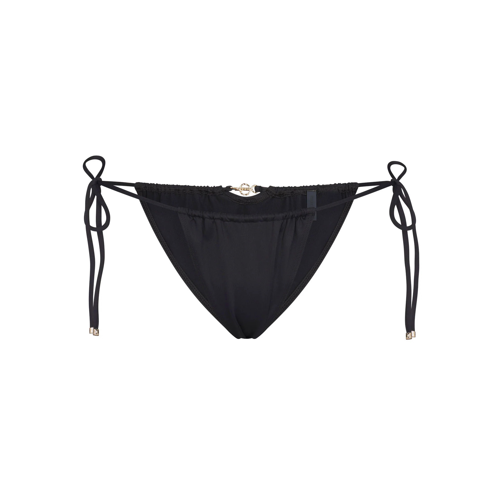 ICONIC SWIM HARDWARE TIE SIDE BIKINI BOTTOM | OBSIDIAN | SKIMS | SKIMS (US)