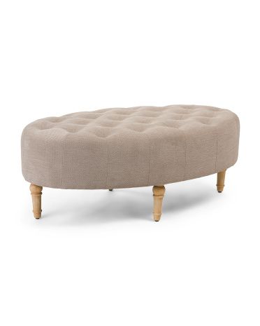 Upholstered Oval Ottoman | TJ Maxx