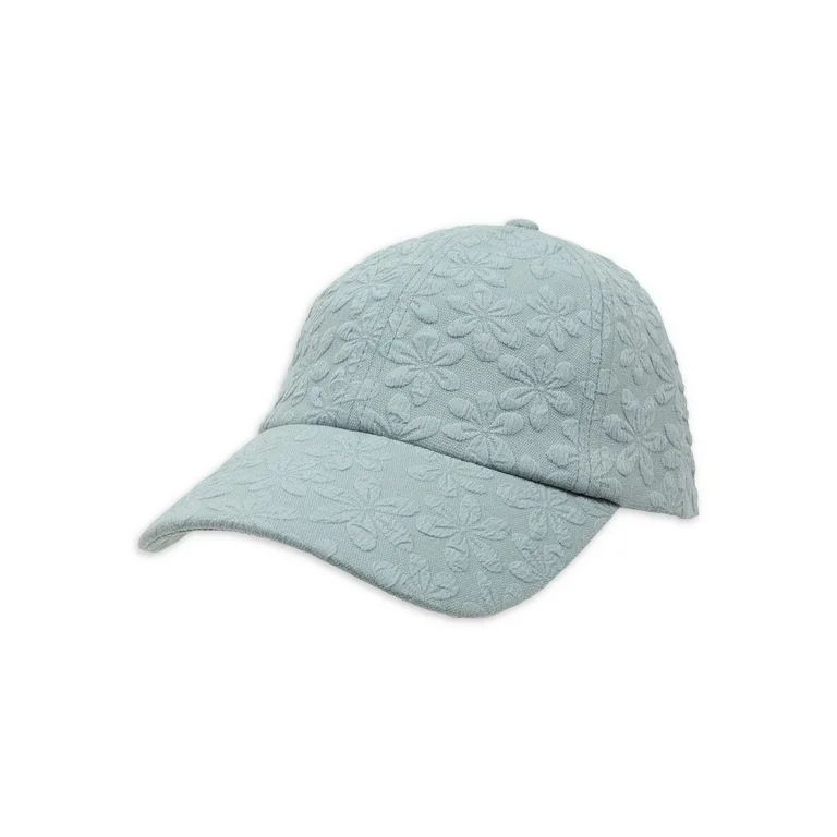 Time and Tru Women's Floral Quilted Baseball Style Hat, Mint Green - Walmart.com | Walmart (US)