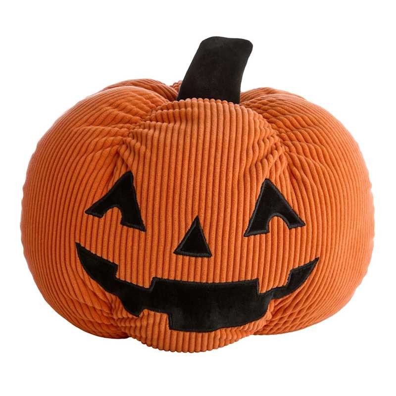 Corduroy Jack-o'-Lantern Throw Pillow, 13" | At Home