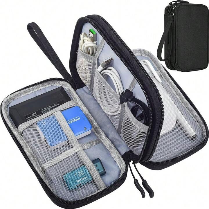 1pc Digital Accessory Kit Shockproof Cable Bag Hard Drive Pouch Bag Electric Accessories Bag Elec... | SHEIN