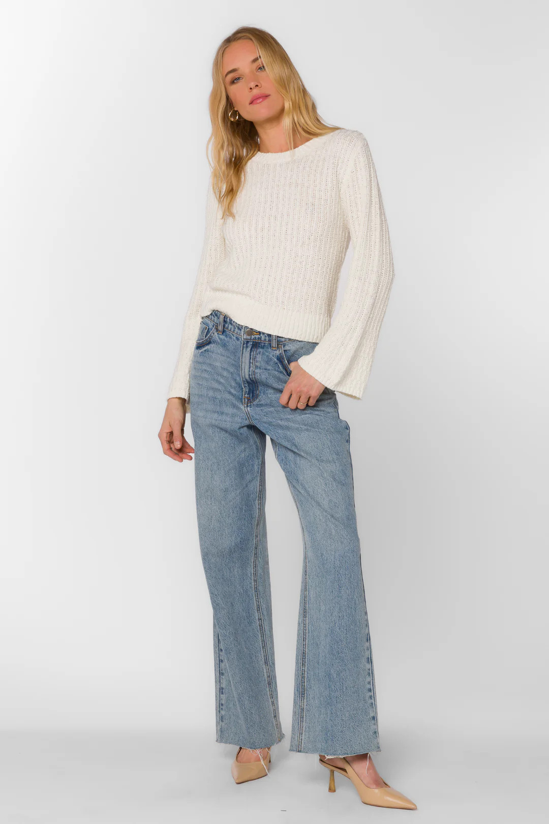Solvang Optic White Sweater | Velvet Heart Clothing