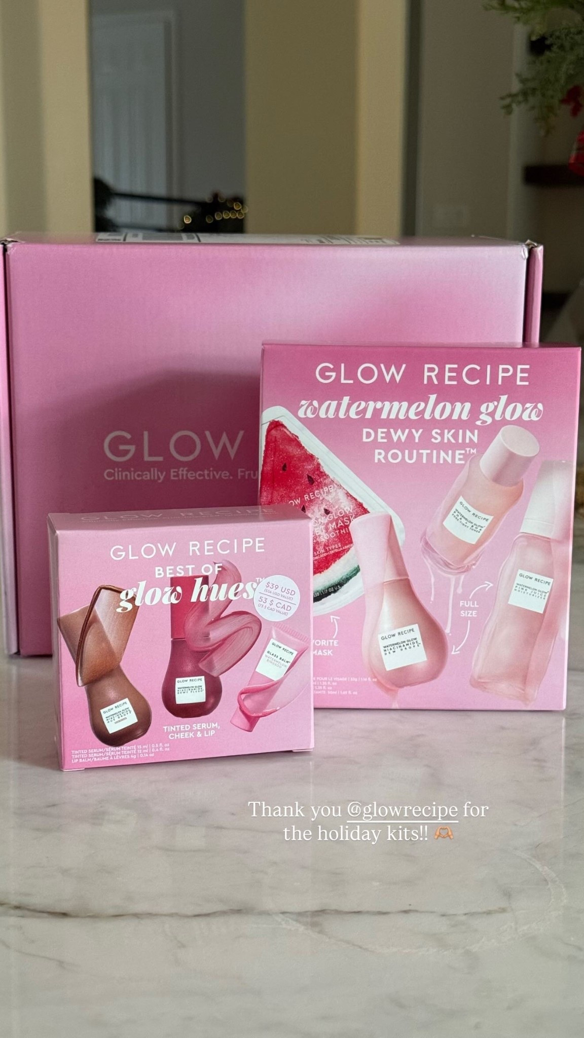 Thank you @glowrecipe for the holiday kits!! 🫶🏼
