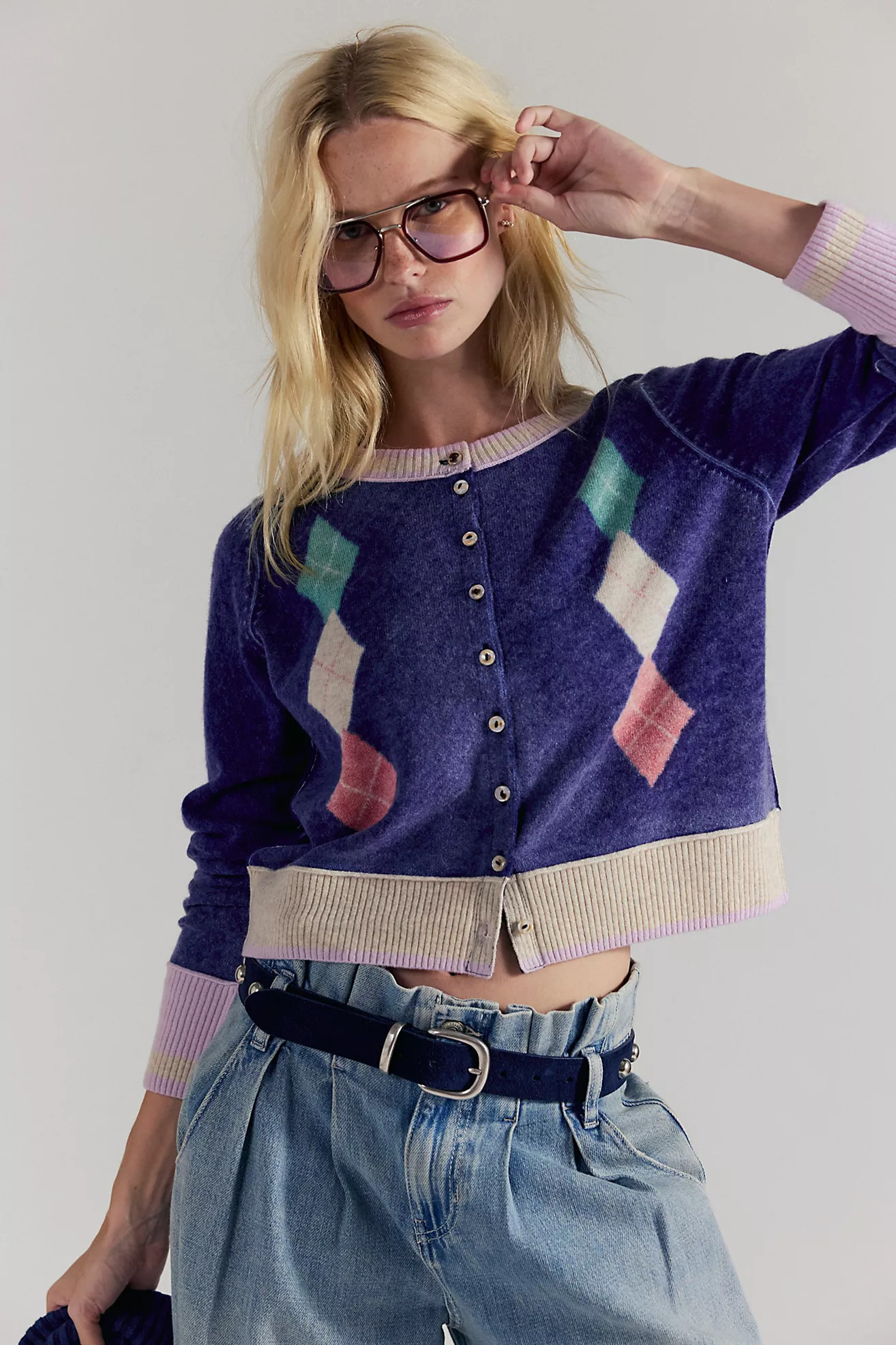 Nocturnal Patterned Cashmere Cardi | Free People (Global - UK&FR Excluded)