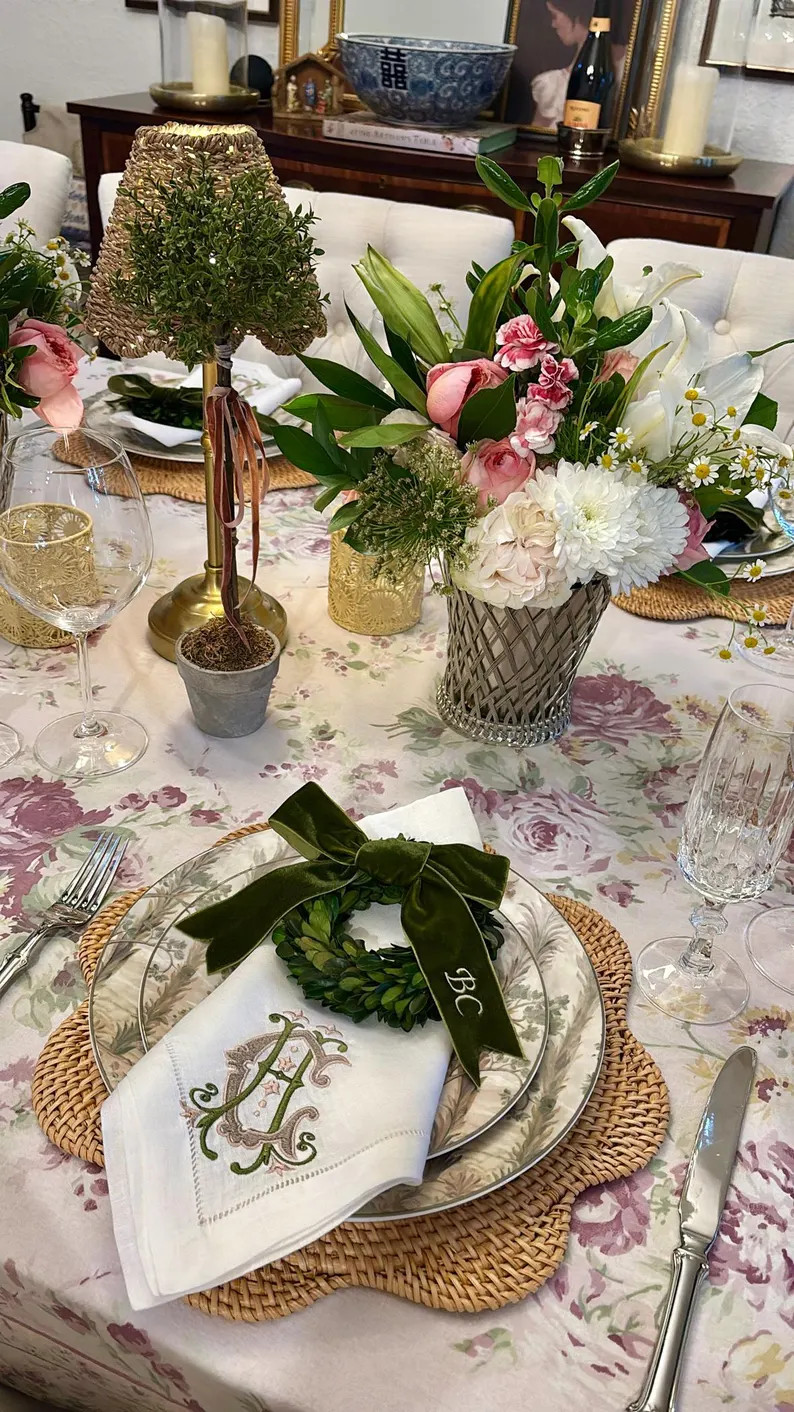 The Leonora Scalloped Rattan Placemat (set of 4) - Etsy | Etsy (US)