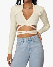 Cable Knit Wrap Top | We Wore What