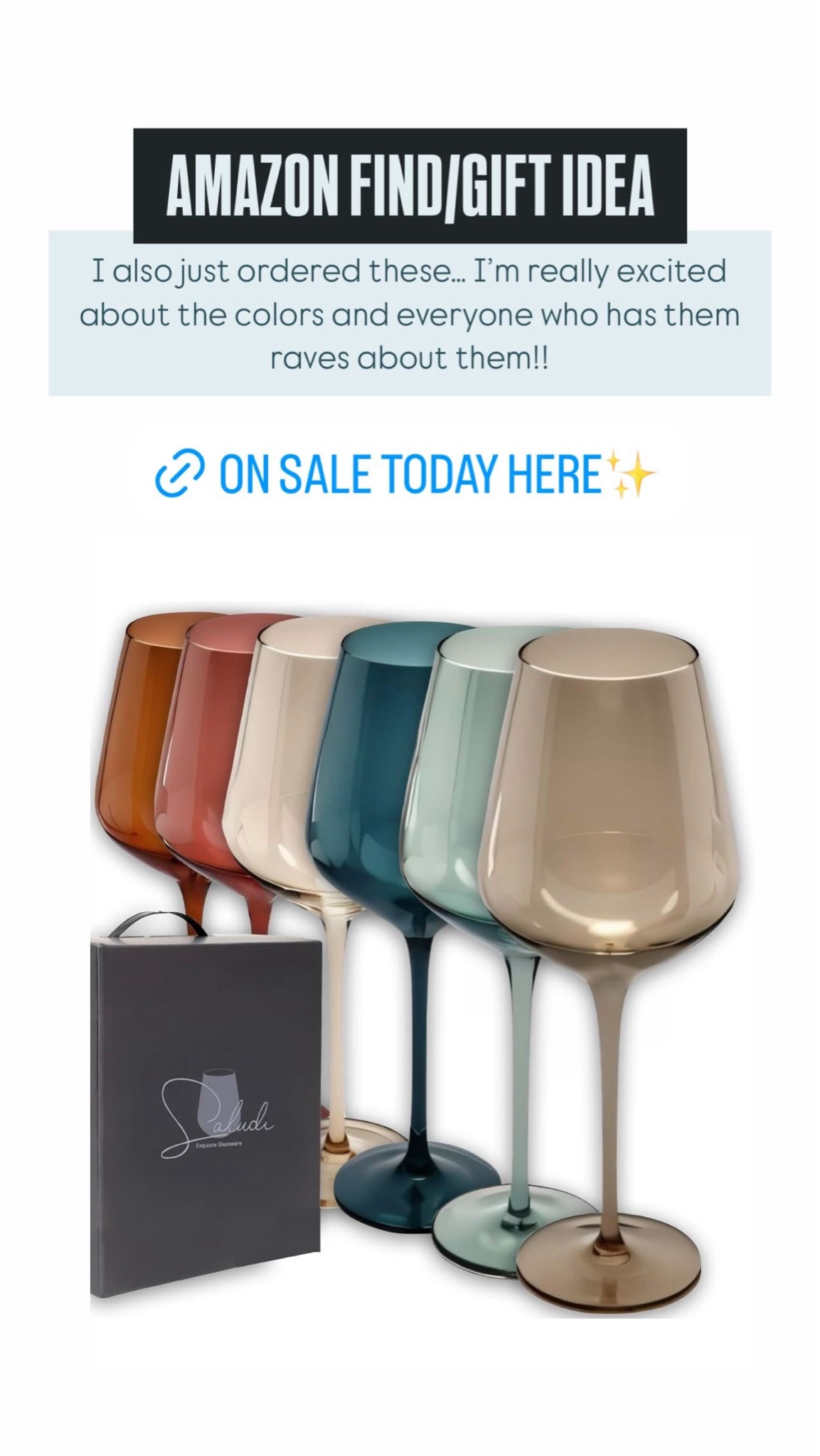 Love the unique colors of these wine glasses. Under $100 today!

Hostess gifts
Gifts for her
Home 

#LTKGiftGuide #LTKFindsUnder100 #LTKHoliday
