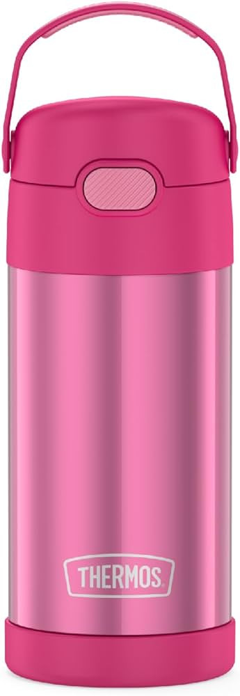 THERMOS FUNTAINER Water Bottle with Straw - 12 Ounce, Pink - Kids Stainless Steel Vacuum Insulate... | Amazon (US)