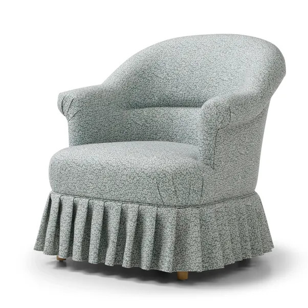 Goldie Frill Ditsy Print Accent Chair | Dunelm
