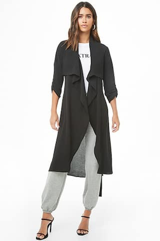 Draped Open-Front Duster Jacket | Forever 21 (US)