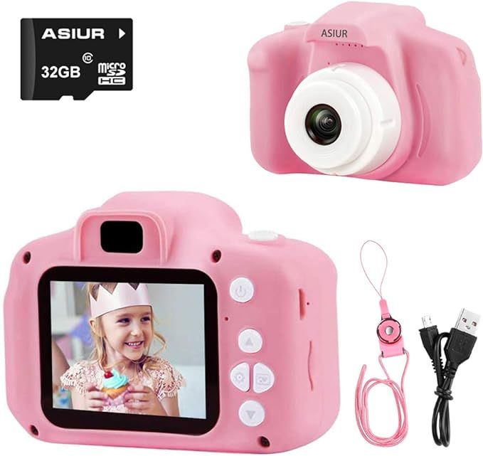ASIUR Digital Camera for Kids, 1080P FHD Kid Digital Video Camera Children Camera with 32GB SD Ca... | Amazon (US)
