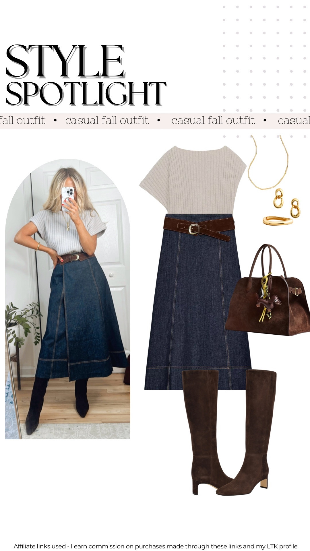 Chic fall outfit for everyday 

Denim midi skirt
Zara outfit 
Fall fashion 
Over 40 style

#LTKOver40