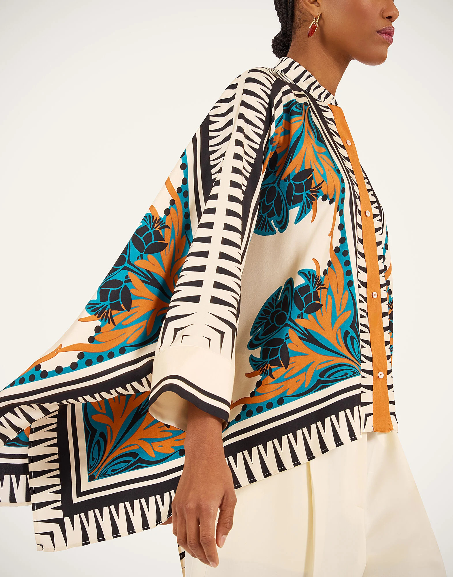 Foulard Shirt in Florence Placée for Women | La DoubleJ | La DoubleJ