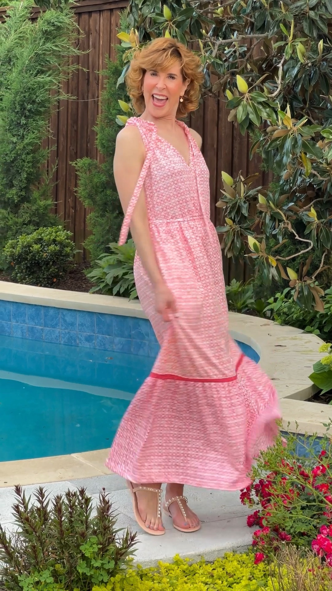 This tie neck maxi dress is made from UPF 50+ fabric! It looks great for fall with and orange cardigan on top and neutral Mary Janes! 

It’s 30% off right now as part of the 30% off SITEWIDE sale right now at Cabana Life!

#LTKFallSale #LTKSaleAlert #LTKTravel