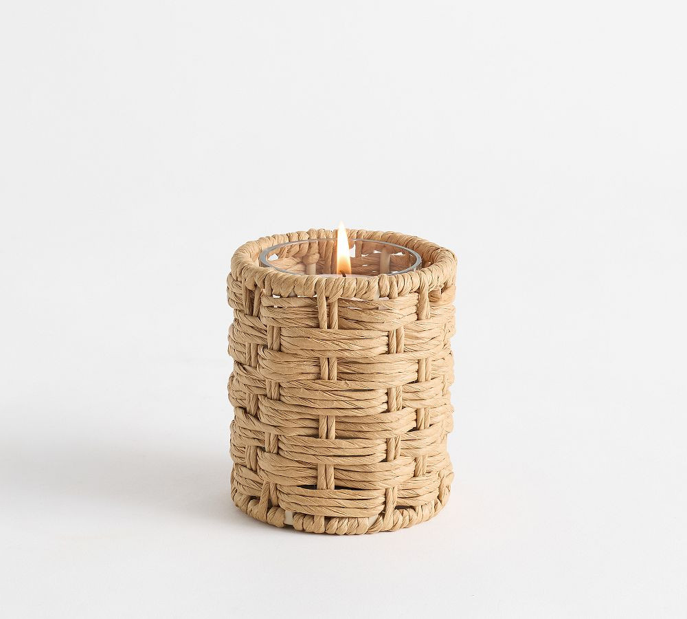 Rattan Candle - Coastal Blossom & Sage | Pottery Barn (US)