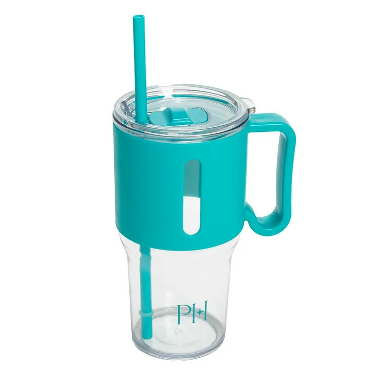 Paris Hilton 40-Ounce Tumbler with Removable Straw, Teal | Walmart (US)