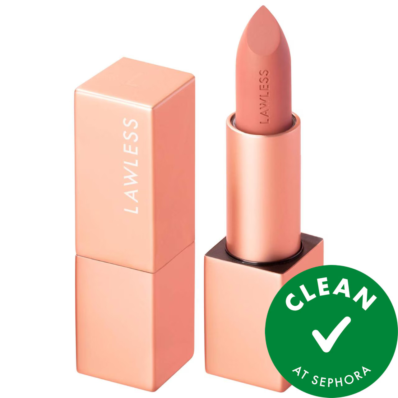 LAWLESS Forget the Filler Lip-Plumping Line-Smoothing Satin Cream Lipstick Tropic 0.1 oz / 3.7 g | Sephora (US)