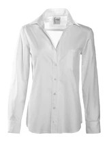 Alex Silky Poplin White Blouse | Finley Shirts