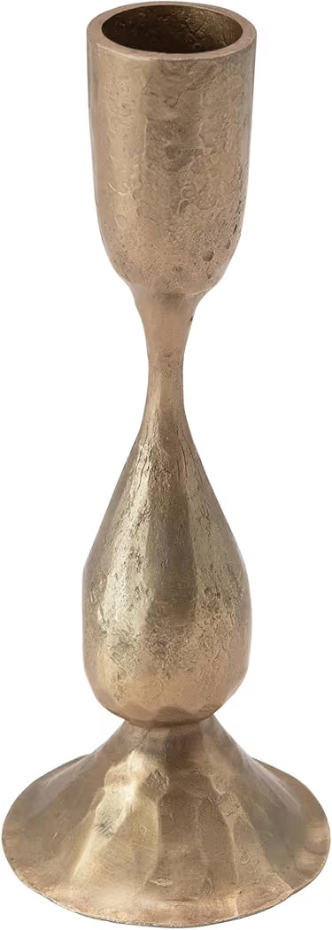 Creative Co-Op Round Hand-Forged Metal Taper Holder, Antique Brass Finish | Amazon (US)