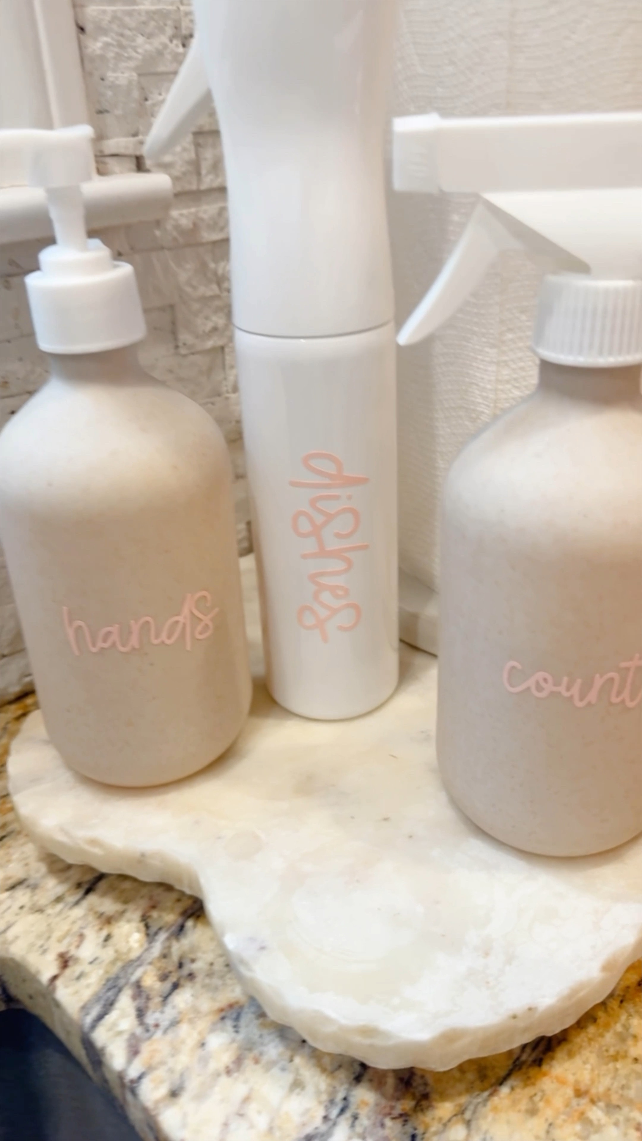 Loving my new Amazon Pumps and Sprayers! Of course I had to Cricut them! Loving this font from Etsy! 💓

#LTKhome #LTKVideo #LTKfindsunder50