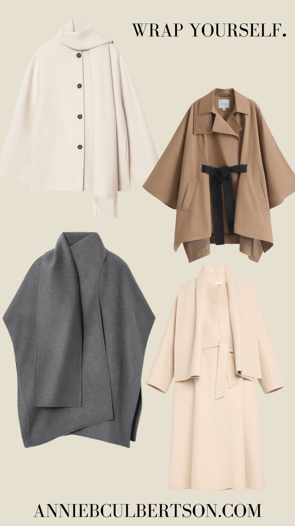 Capes / scarf coats 🧥 

#LTKWorkwear #LTKStyleTip #LTKNYFW