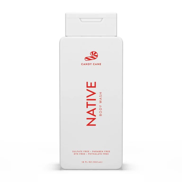 Native Natural Holiday Body Wash, Candy Cane, Sulfate Free, Paraben Free, 18 oz | Walmart (US)