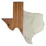 Thirstystone Large TEXAS Shaped Mango Wood and Marble Serving/Cutting Board | Amazon (US)