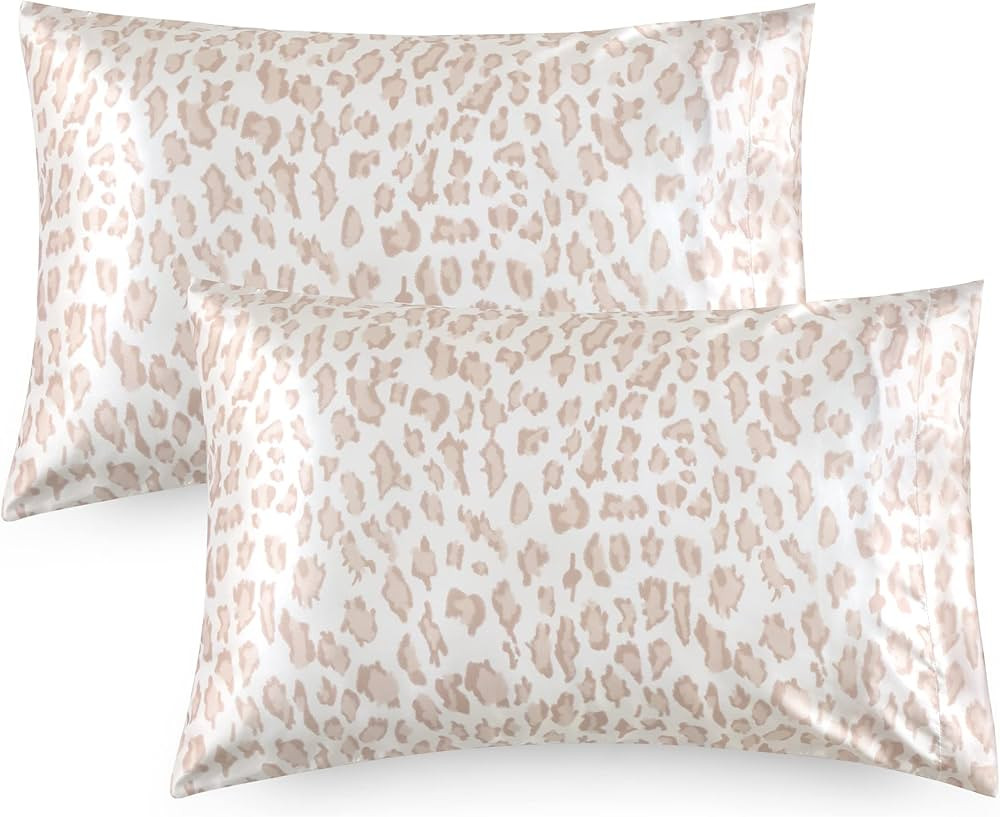 Bedsure Satin Pillowcase for Hair and Skin King - Silky Soft Printed Satin Pillow Case 2 Pack, Co... | Amazon (US)