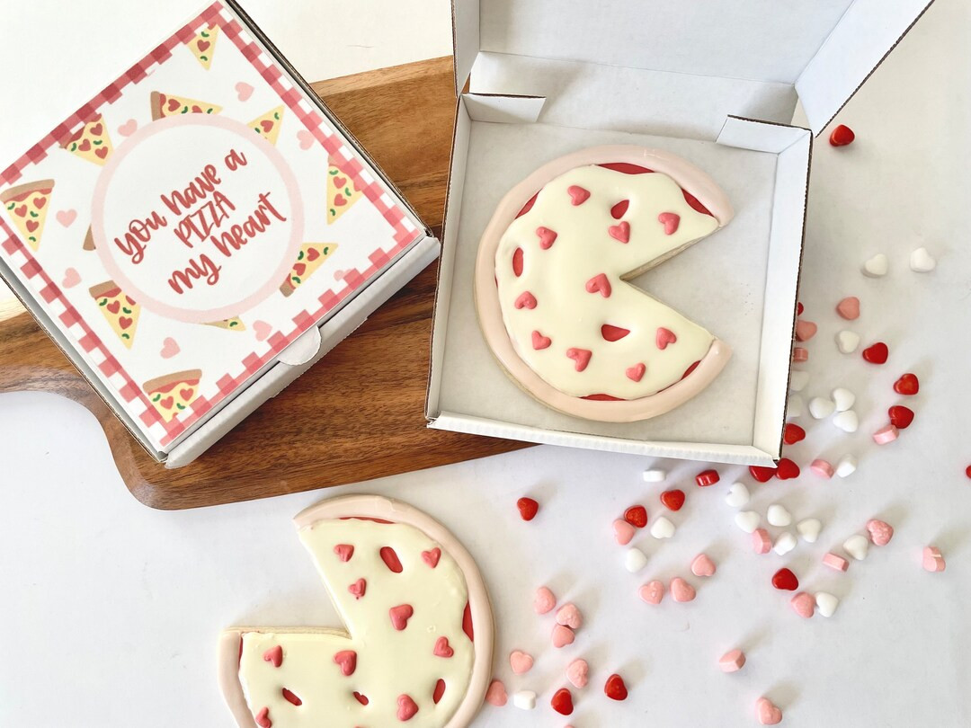 Valentine's Day Sugar Cookies: You Have A Pizza My Heart Cookie - Etsy | Etsy (US)