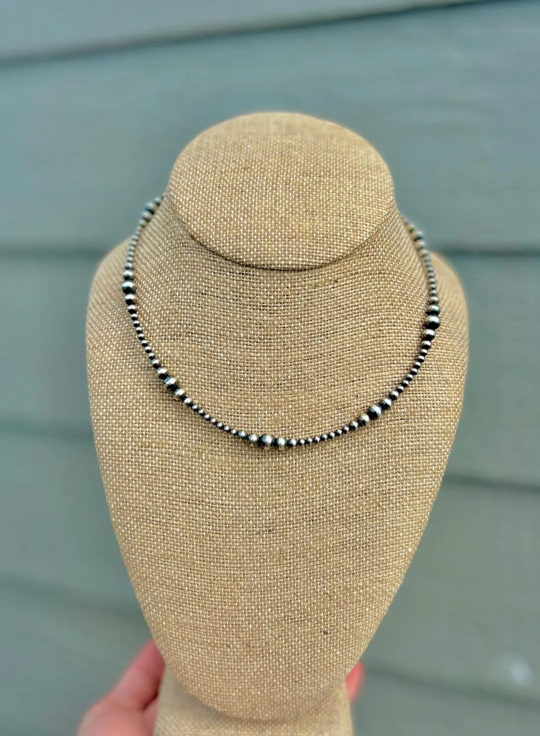 Multi Graduated Navajo Style Pearl Choker, Necklace, Sterling Silver Pearls, Trendy, Western, Sil... | Etsy (US)