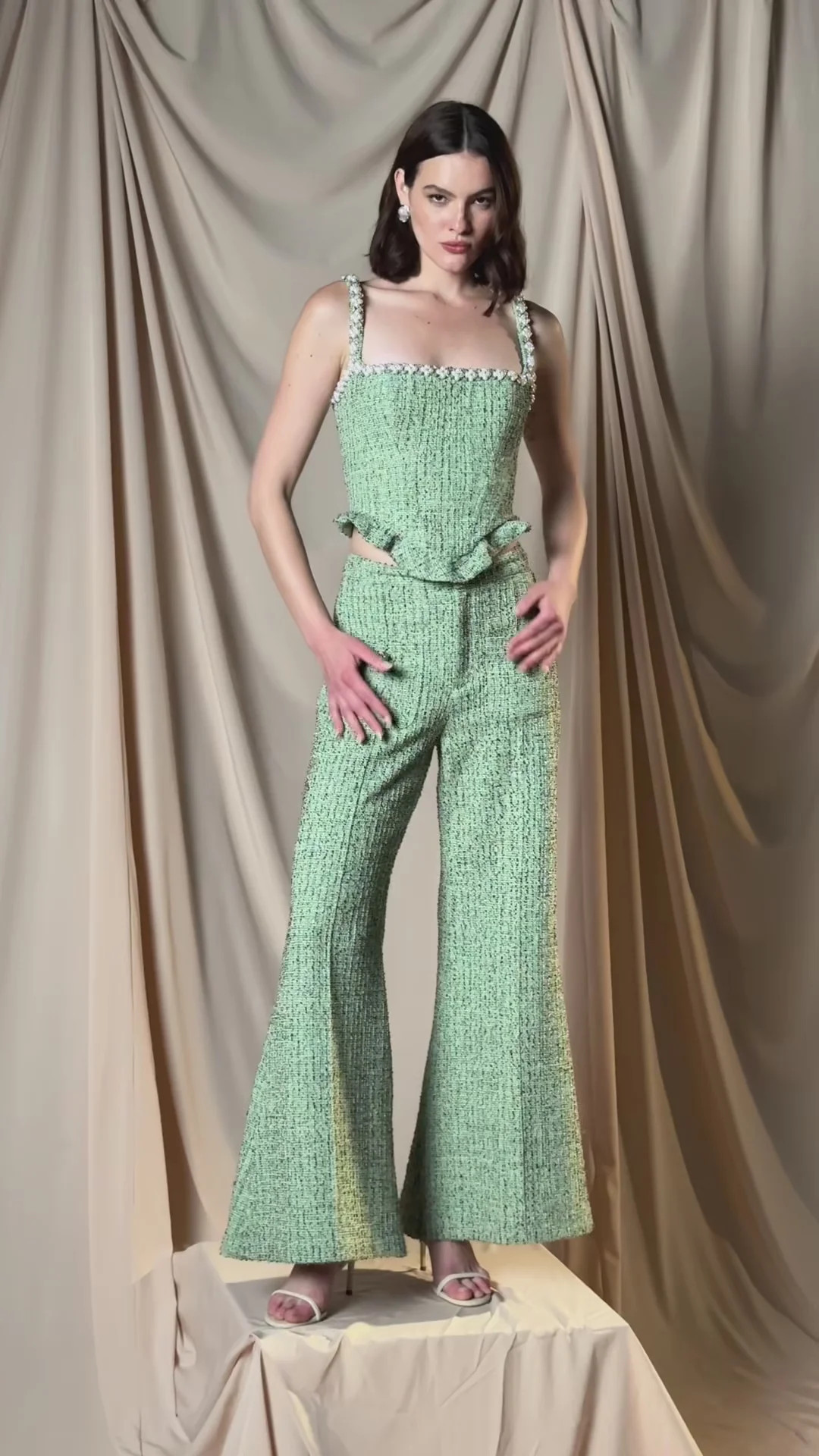 CRYSTAL TWEED TOP | PatBO