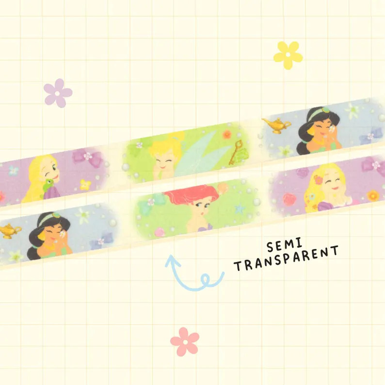 Sweet Princess Washi Tape, Kawaii Washi Tape - 18" Sample Only - Not A Full Roll | Etsy (Global)