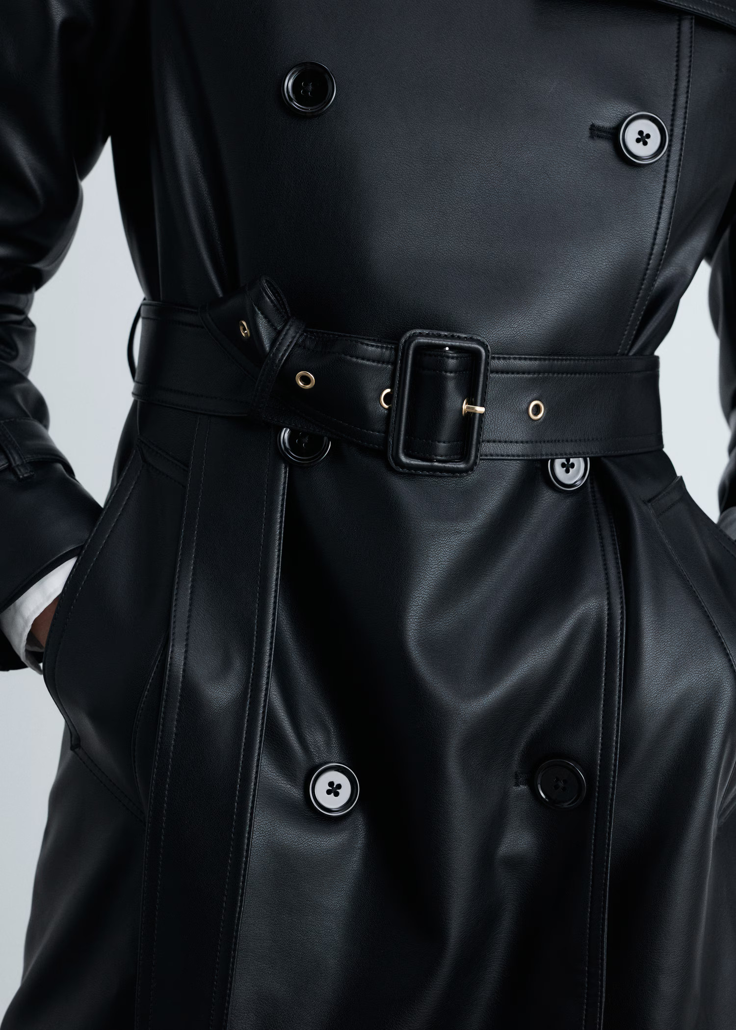 Leather-effect trench coat - Women | MANGO USA | Mango (US/MX/AU)