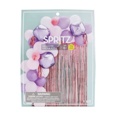 54ct Large Balloons Arch with Backdrop Pink/Purple/Lavender - Spritz™ | Target