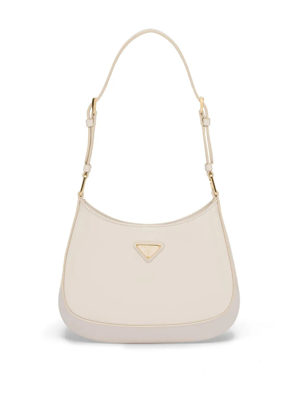Prada Cleo patent-leather shoulder bag - Neutrals | Farfetch Global