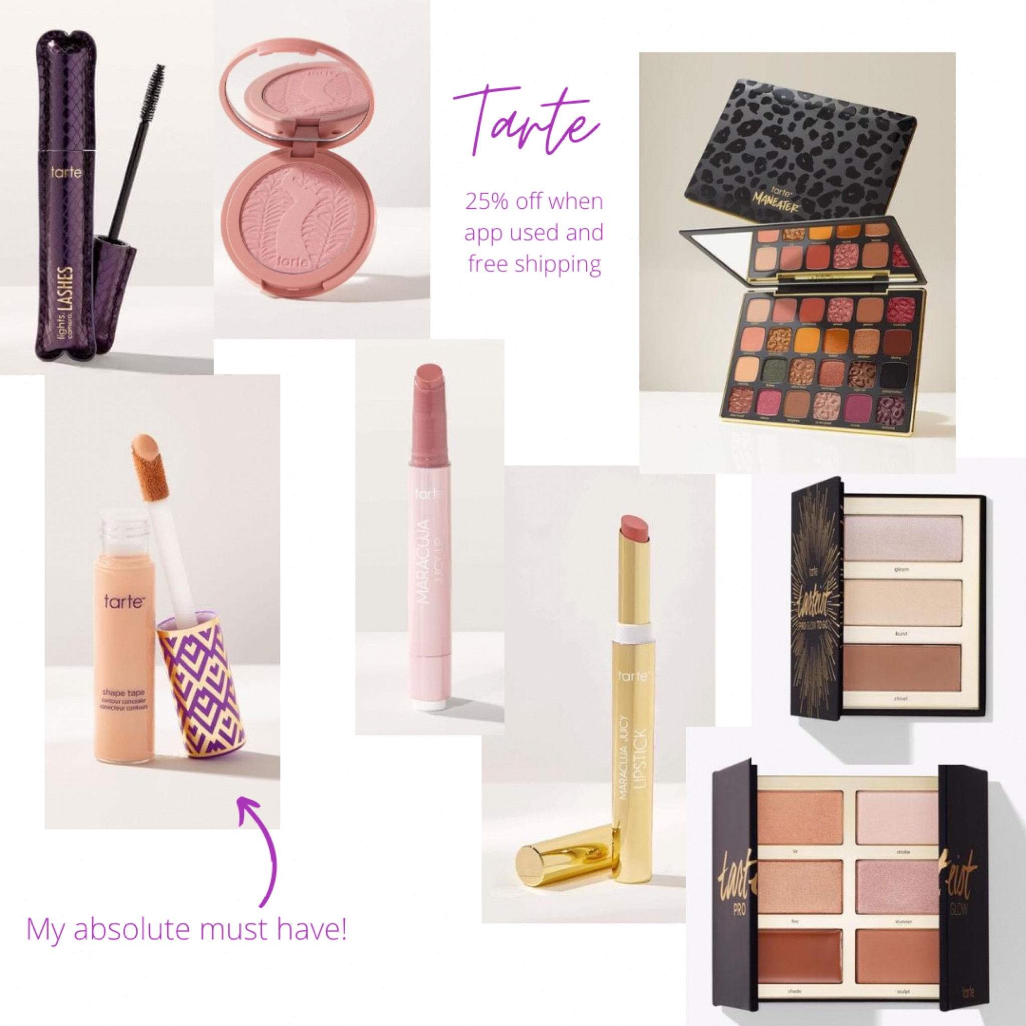 Tarte must haves. 

#LTKSale #LTKunder50 #LTKsalealert