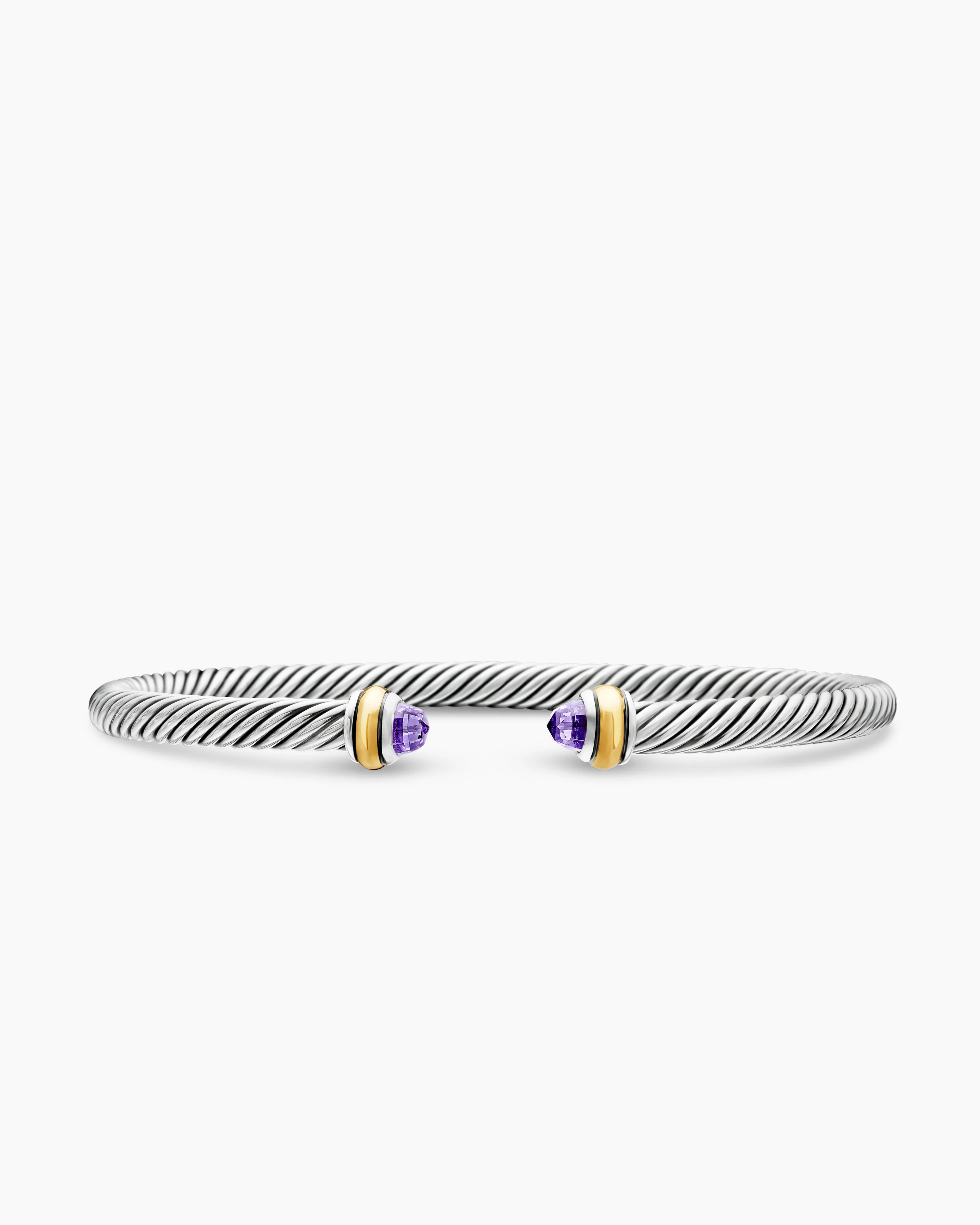 David Yurman | Classic Cable Bracelet in Sterling Silver with 18K Yellow Gold, 4mm | David Yurman