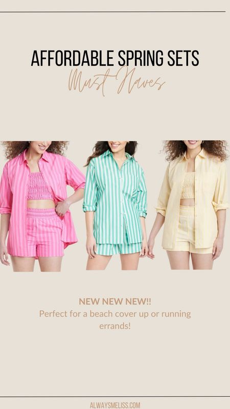 Target has so many super cute new spring break items!! I’m loving these affordable sets. So many colors available! Grab while still in stock.

Target
Spring fashion
Women’s sets 

#LTKstyletip #LTKfindsunder100