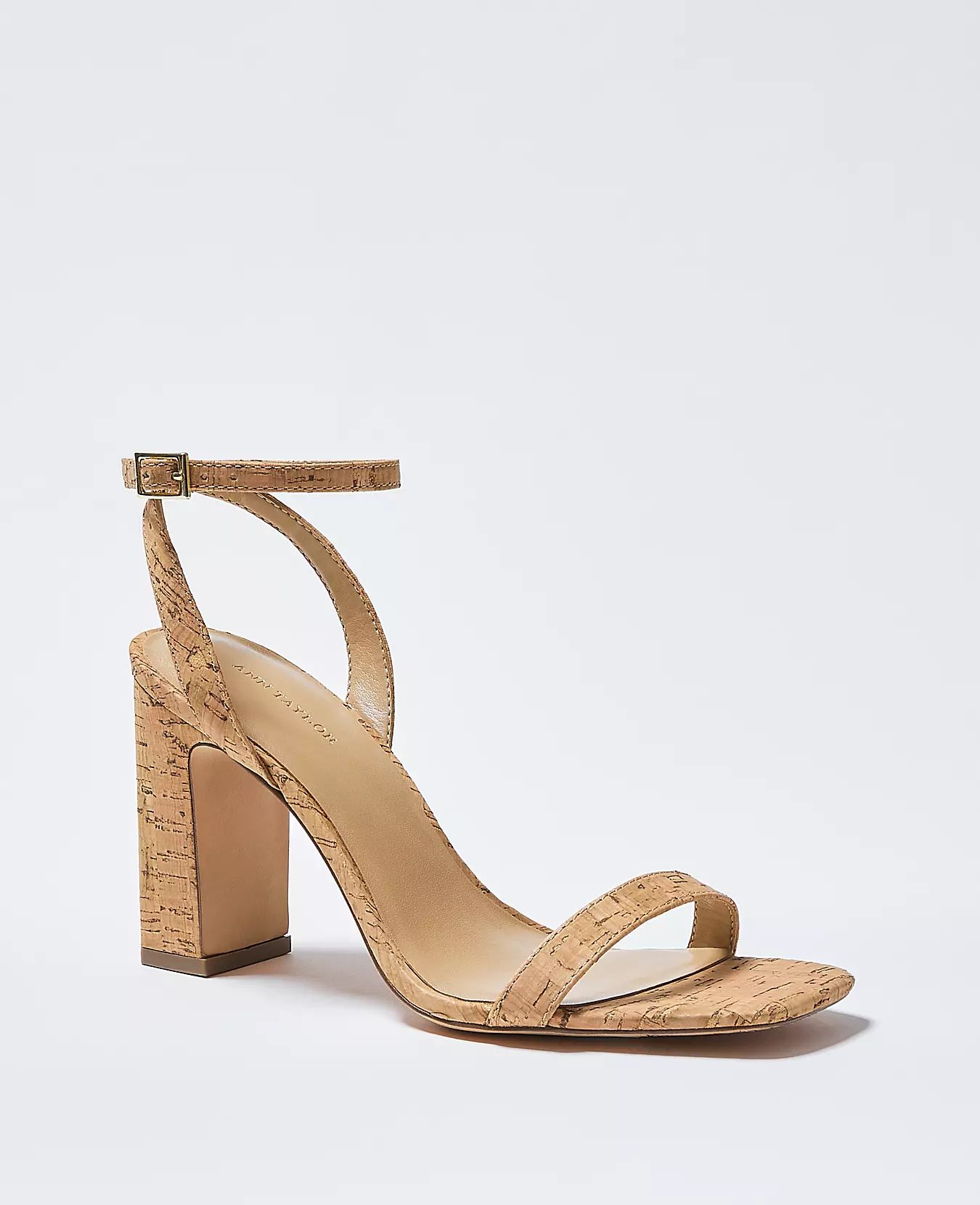 Yasmine Cork Block Heel Sandals | Ann Taylor | Ann Taylor (US)