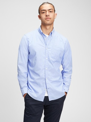 Lived-In Stretch Poplin Shirt In Standard Fit | Gap (US)