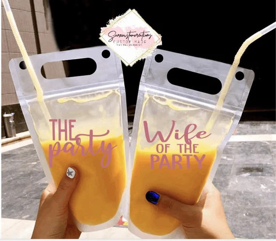 Drink Pouches/ Bachelorette party/Bridesmaids gifts/ team Bride/ | Etsy (US)
