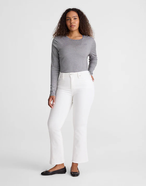The Curvy Flare Crop Jean in Super Stretch Denim | Madewell