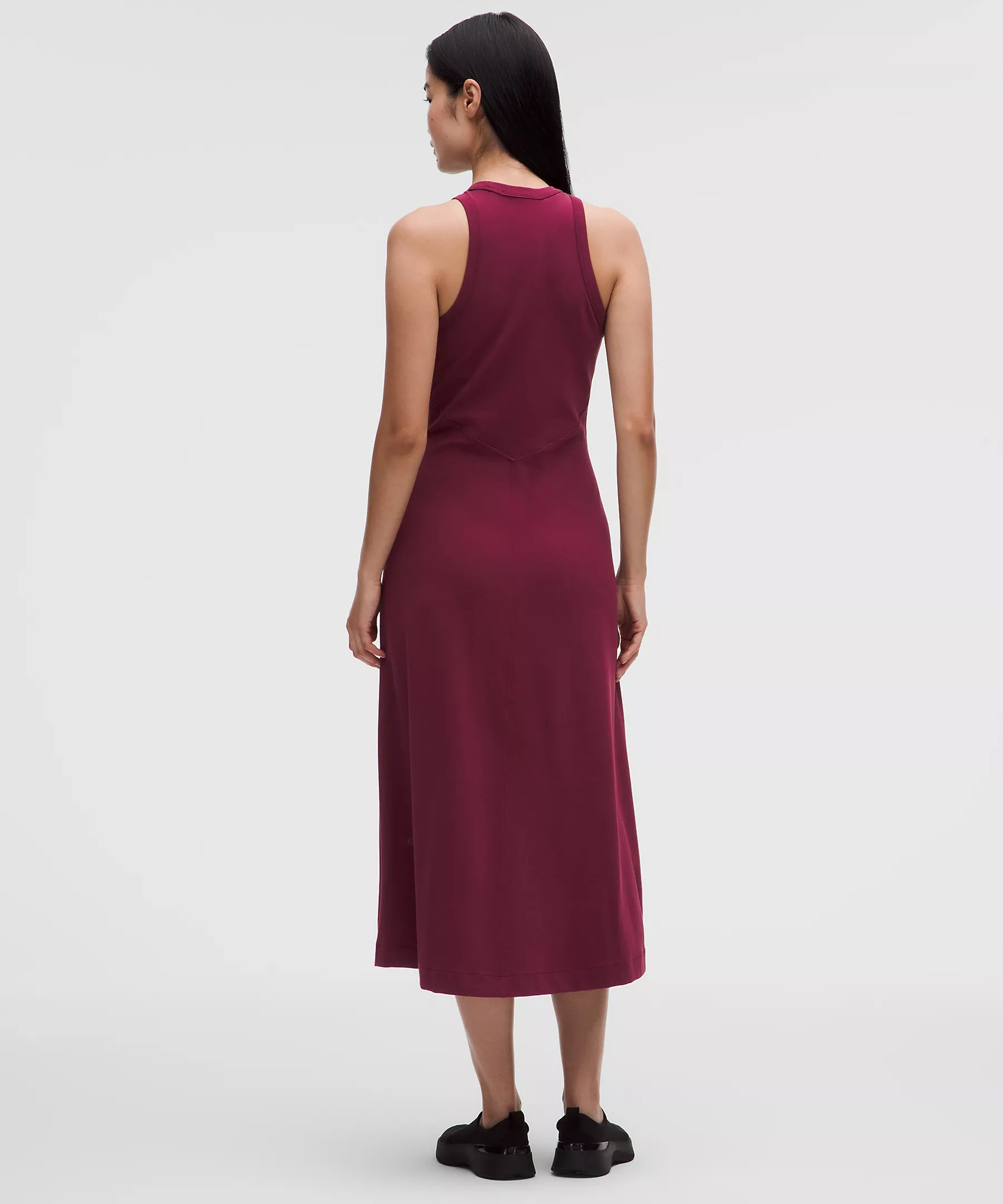 Tech Ribbed Fit-and-Flare Midi Dress | Lululemon (US)