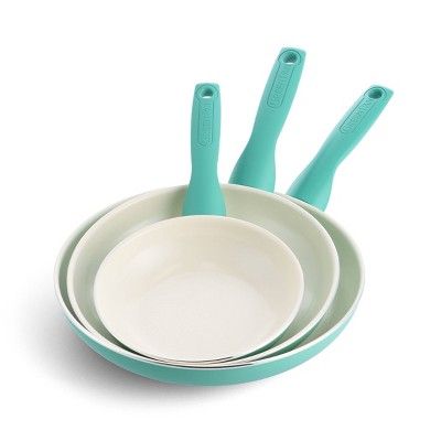 GreenPan Rio 3pk Frypan Set Turquoise | Target