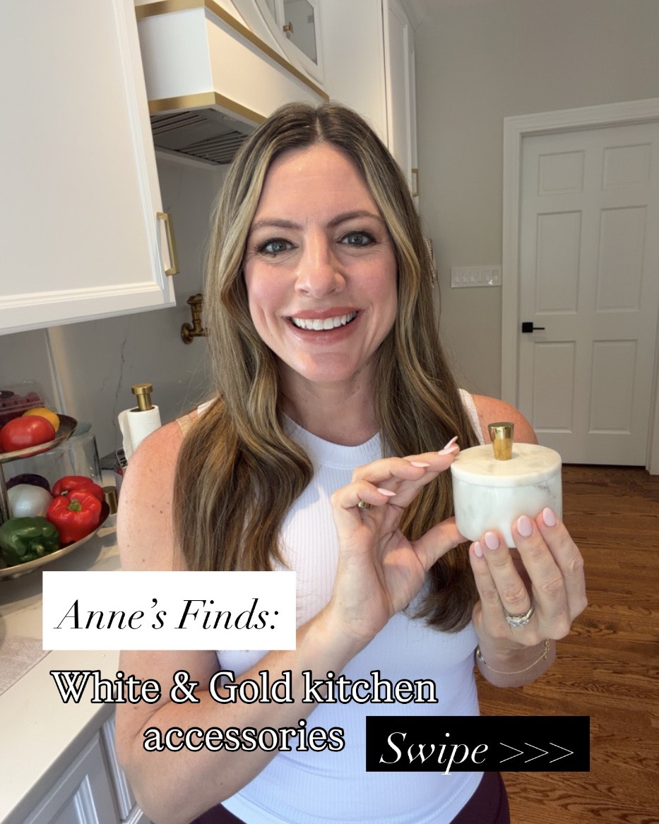 Spent a lot of time shopping for my white and gold kitchen accessories. Surprisingly most are budget friendly and from Amazon! Let me know what you love most! 🤍🖤

Finding the right color marble and the right tone of gold was a challenge, it took several tries before I landed on these! 

Many items I tested had way too much gray, these had just the right amount of neutral colors and brightness to bring it all together, which is why they were keepers!

I shared these in my Anne’s Finds TV shopping segment on @upstatelivingshow Wednesday 8/26. If you missed the episode find it on my Instagram feed!

#whiteandgolddecor #goldkitchen #whitekitchendesign #amazonkitchenfinds #amazonfind

#LTKHome #LTKfoodie