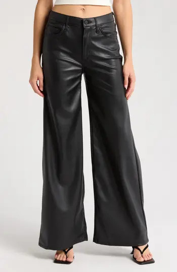 MOTHER The Undercover Faux Leather Wide Leg Pants | Nordstromrack | Nordstrom Rack