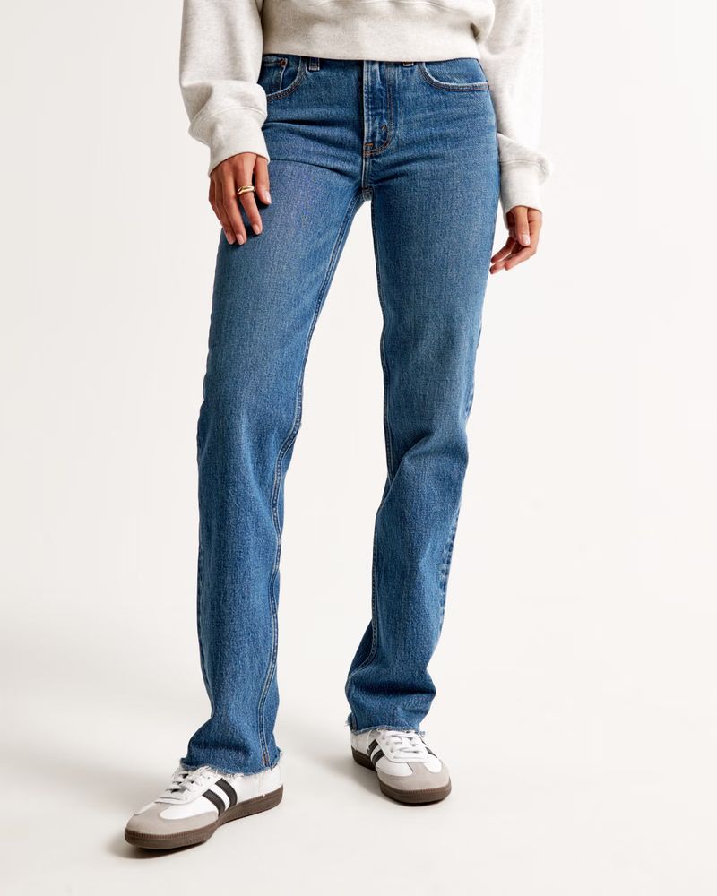 Mid Rise 90s Straight Jean | Abercrombie & Fitch (US)