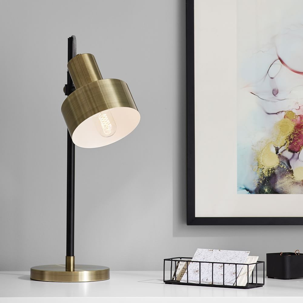 Stanton Task Lamp, Antique Brass | Pottery Barn Teen