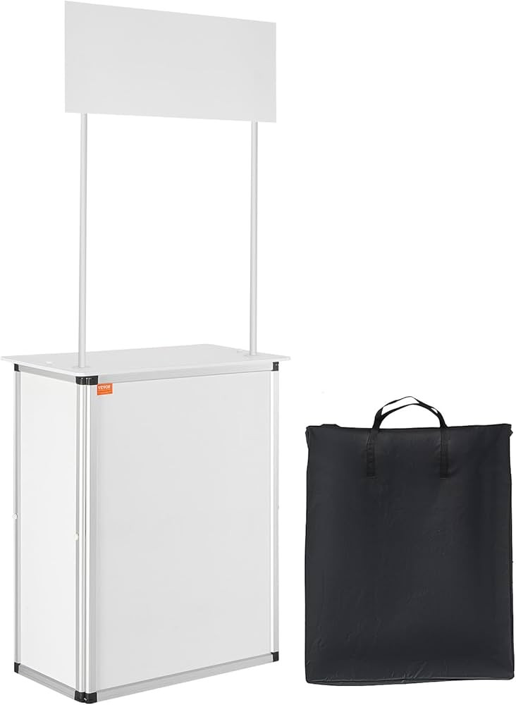 VEVOR Promotion Counter Table, Portable Tradeshow Podium Table, 30.91" x 14.96" x 71.46", Display... | Amazon (US)