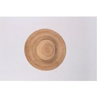 1970s woven straw hat 70s wide flat brim woven boho minimalist sun hat medium | Etsy (CAD)